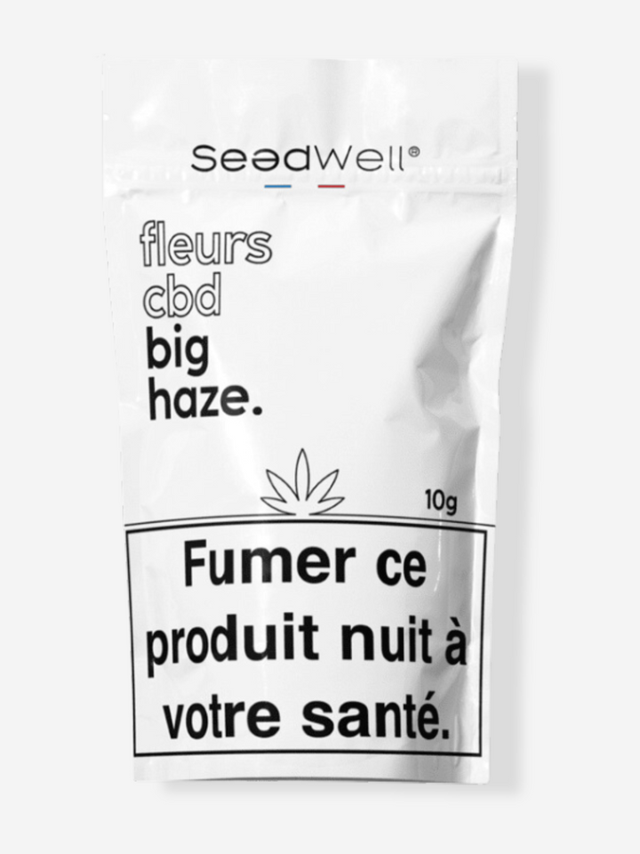 Fleurs de CBD Big Haze cultivées en extérieur, 100% naturelles